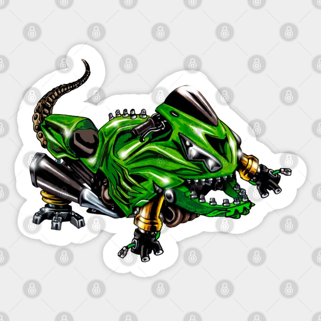 Kawasaki ZX14 Lizard Green Sticker by MOTORIND